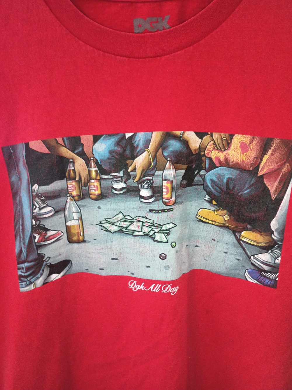 DGK Red Graphic Tee - "DGK All Day"